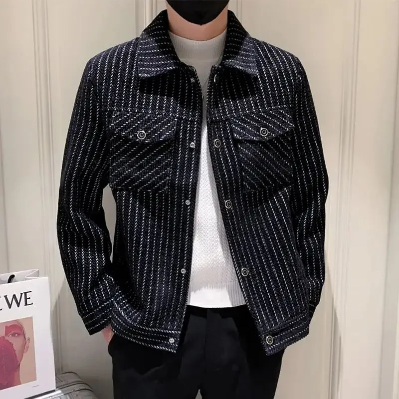 Wool Blends Jacket for Men High Quality In Man Coat Fast Delvery Sale Cold Vintage Y2k Harajuku 241104