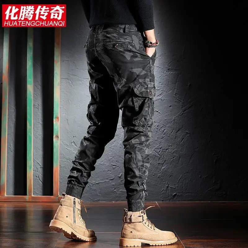 Stylish Camouflage Cargo Pants for Men with Jogging and Casual n Slim Fit Mens Work Tactical Tracksuit Trousers Plus Size 241105