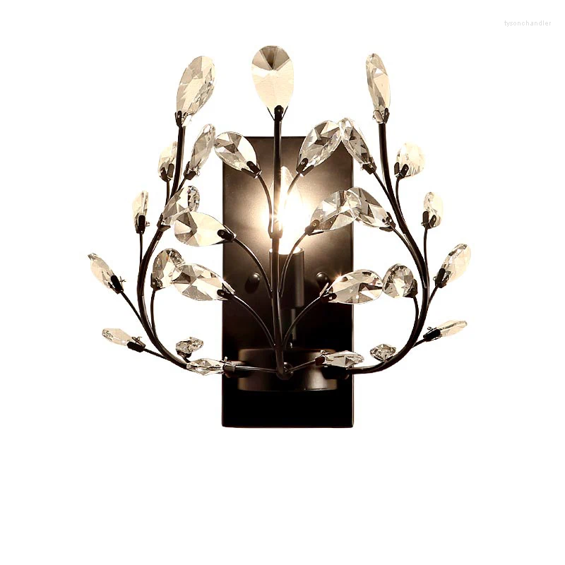 Lamps Wall OUFULA Modern Crystal Lamp American Countryside LED Creative Living Room Bedroom Corridor Home Decoration Light