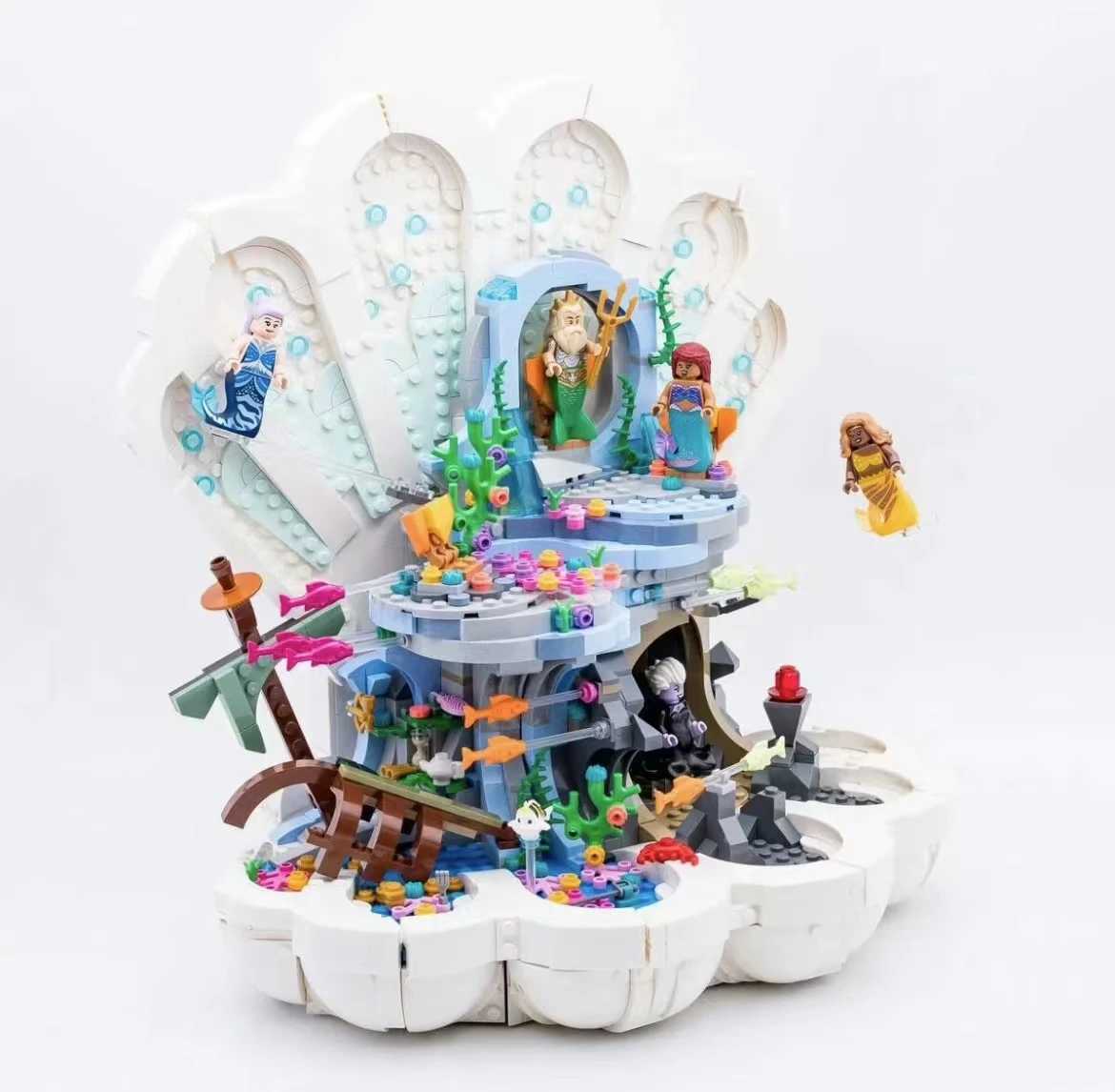 Blocks New inventory 43225 Underwater Mermaid Royal Toad Building Blocks Princess Palace Castle Toys Girls Childrens Birthday GiftsY241105HTX9