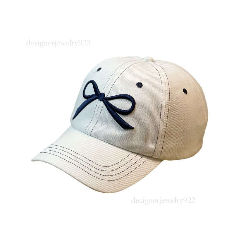 Butterfly designer bow denim baseball cap versatile visor wide brim for women girls sweet Christmas gift