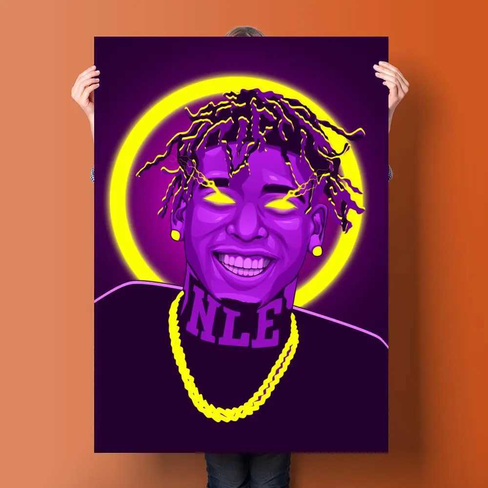 nle choppa Decoration Art Poster Wall Art Personalized Gift Modern Family bedroom Decor Canvas PostersXJ241104