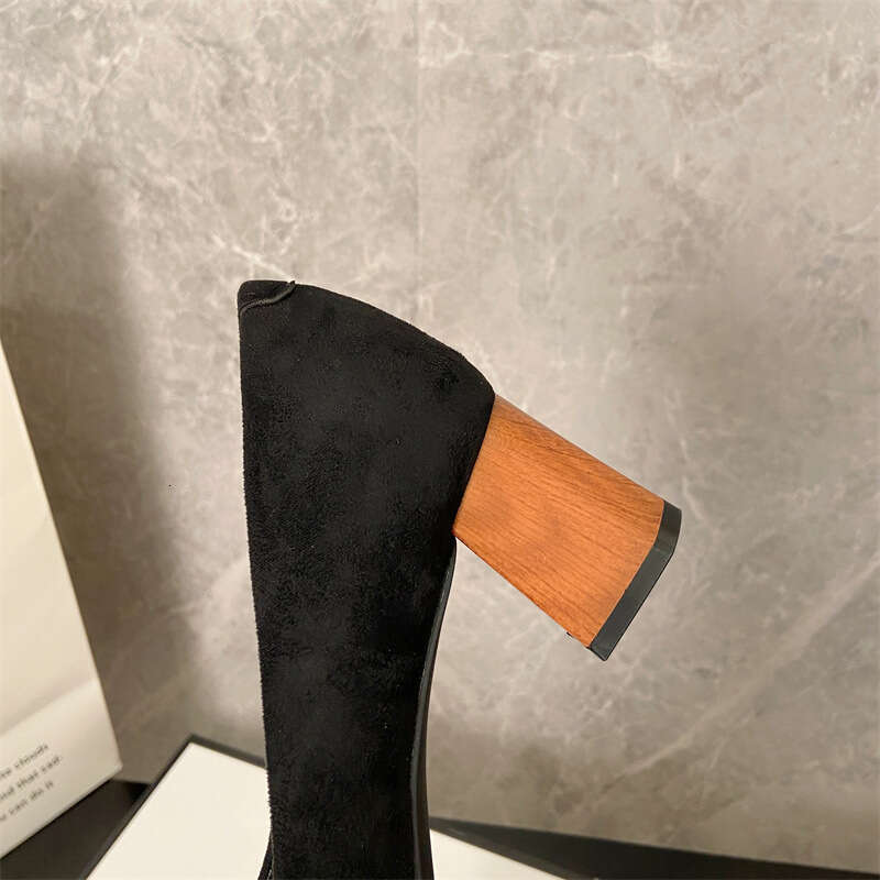 Korean Version Of Black High Professional Etiquette, Formal Attire, Interview, Pointed Toe, Medium Thick Heels, Wedding Commuting Temperament, Women&#