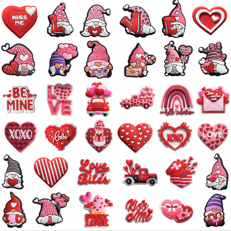 christmas shoe part accessories charms pvc soft cartoon clog charms decoration buckle for garden sandal shoe
