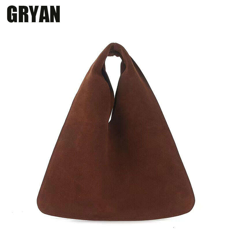 2024 FW Autumn And Winter New Cowhide Mini Extremely Simple Style Women's Handbag Soft Suede Bag