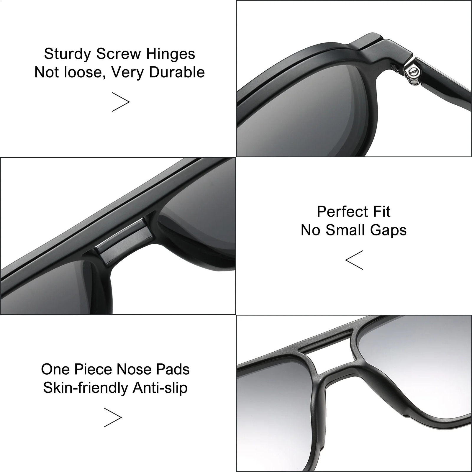 Polarized Magnet Clip On Glasses Frame Men Optical Myopia Eyeglasses Frame Prescription Black Magnet Clip On Sunglasses Male 241105