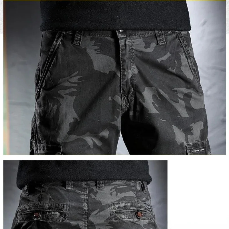 Stylish Camouflage Cargo Pants for Men with Jogging and Casual n Slim Fit Mens Work Tactical Tracksuit Trousers Plus Size 241105