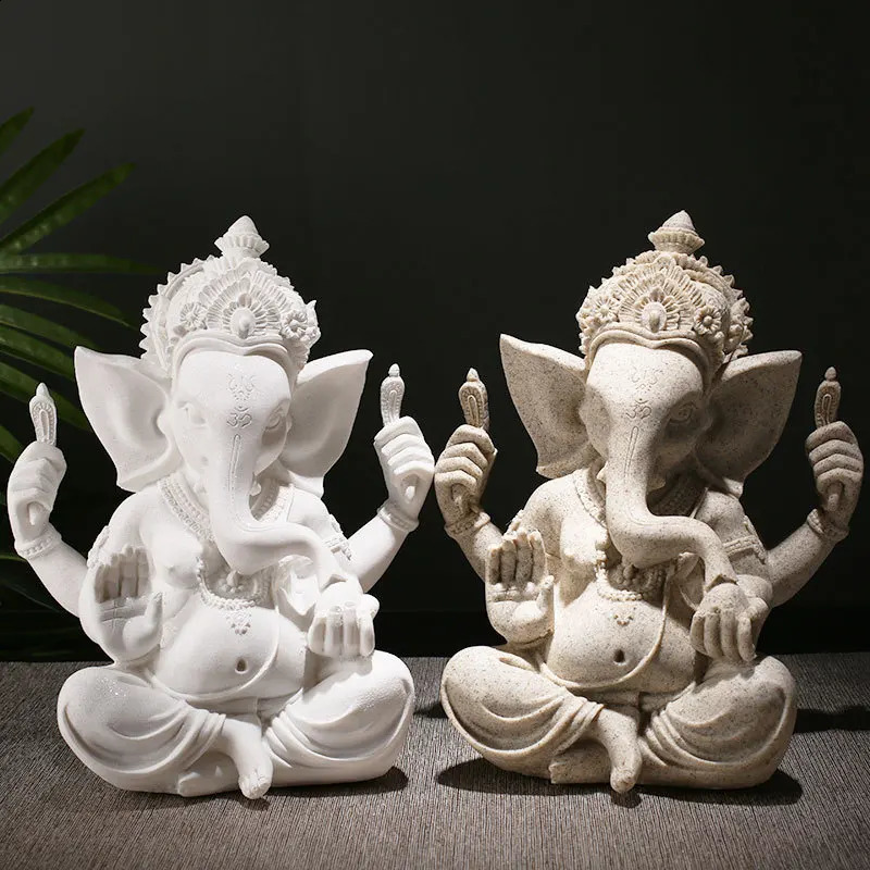 Resin Indian Ganesha Shiva God Statue Sai Baba of Shirdi Sculpture Lord Hanuman Hindu Buddha Religious Fengshui Home Decor 241105