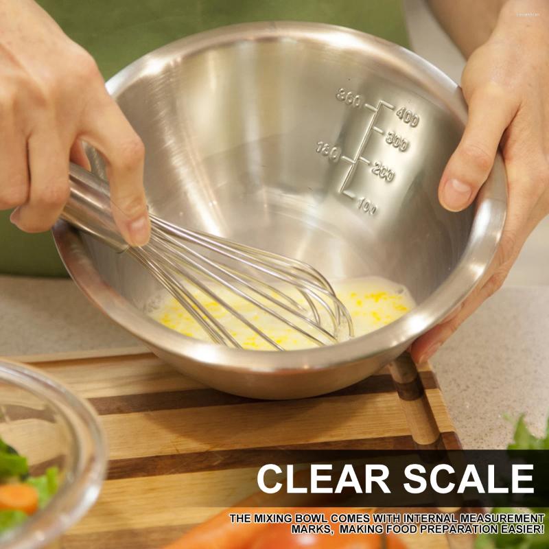 Bowls 5Pcs Stainless Steel Mixing Multipurpose Soup Basin Nesting Whisking Set For Kitchen Cooking Baking Storage