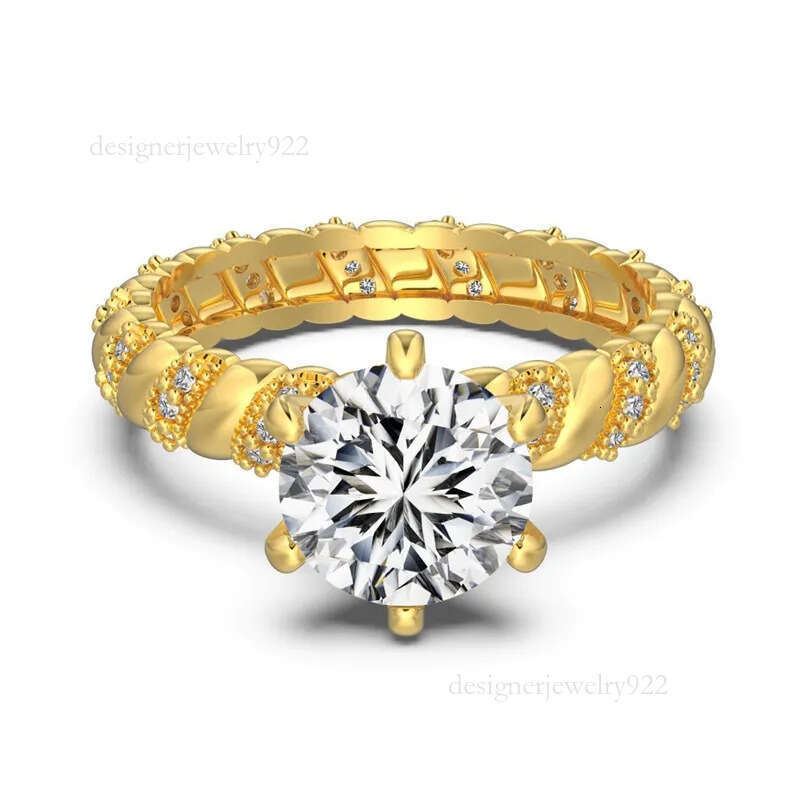 gold designer ring for woman wed dia sterg sier zirconia oval square heart love wedding promise womens engagement rings jewelry size 5-9 gift box
