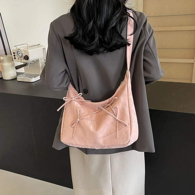 Sweet Bow Crossbody Bags for Women Y2K Korean Fashion Handbags and Wallets Womens Shoulder Bags 241105
