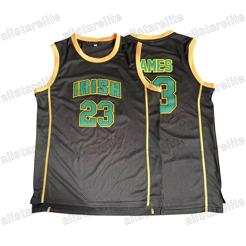 Men's IRISH 23 Embroidered Polyester Sports Basketball Jersey, Crew Neck Loose Fit Basketball Tank Top For Daily And Training Wear