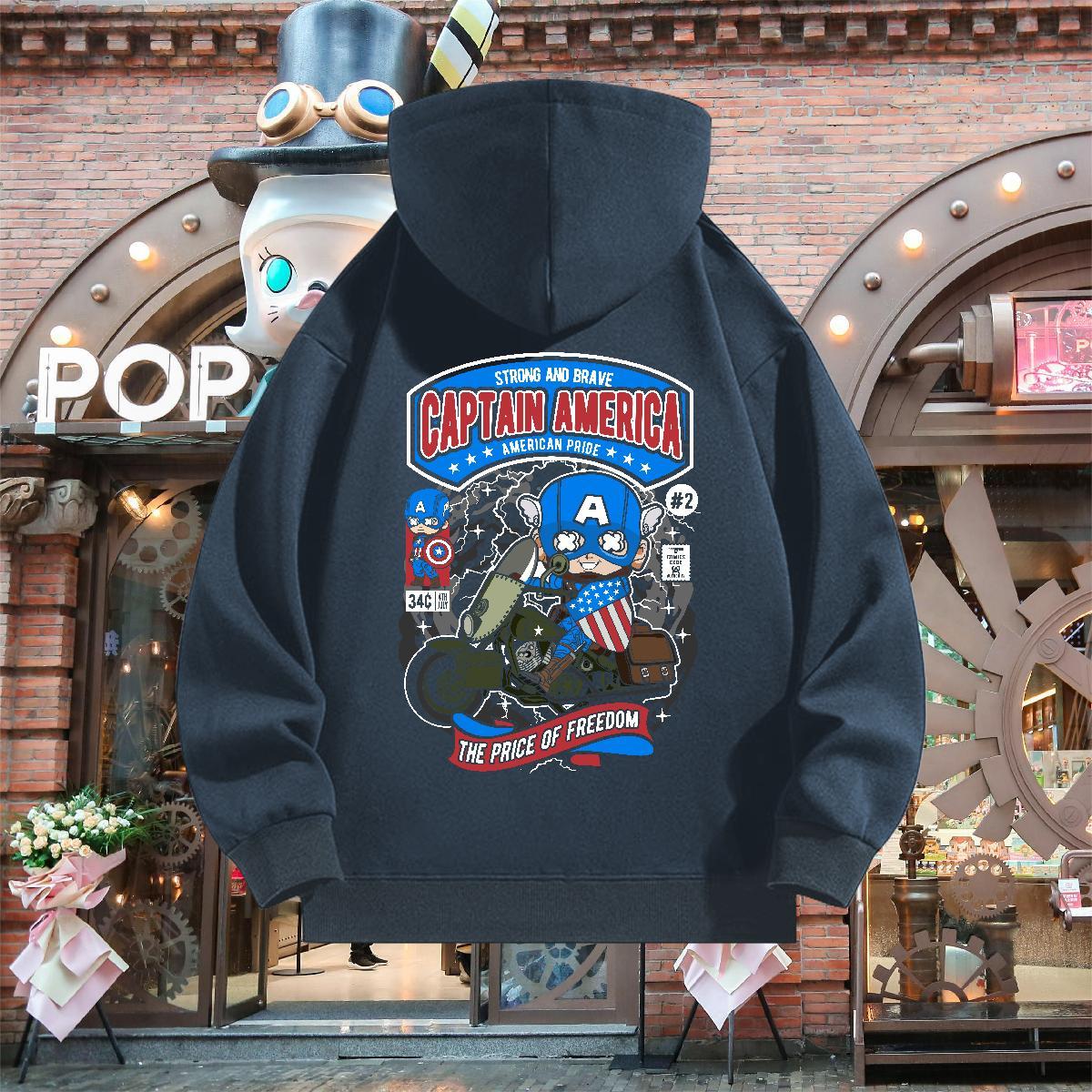 Factory Direct Man Hoodie Hooded Collar Long Sleeve Classic Men Clothes Hoodie US Plus Size Top Hoodie Hip Hop Street Thick Plush