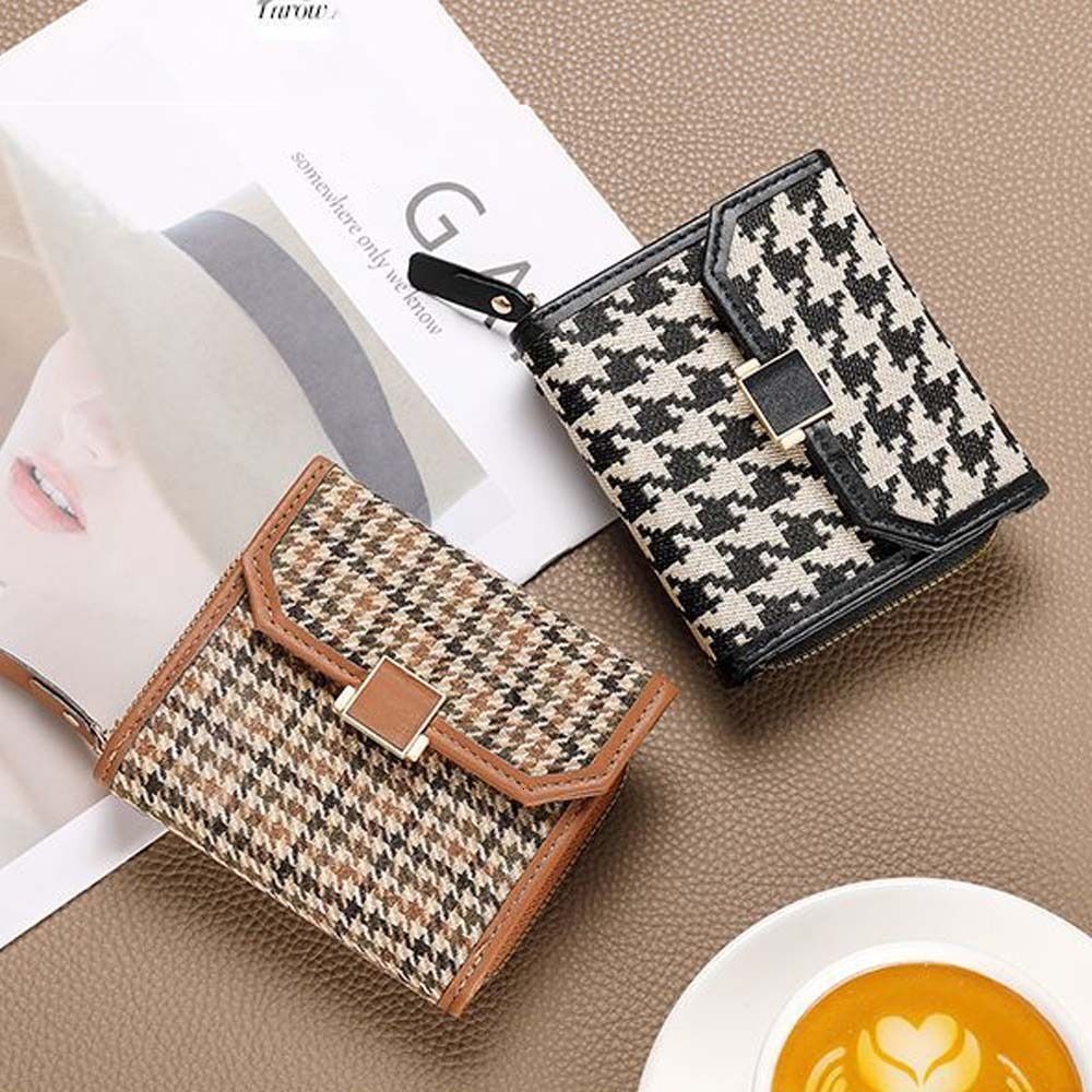 Multi Card Slot 2-in-1 Korean Style PU Leather Short Designer Handbag Holder Zipper Coin Wallet