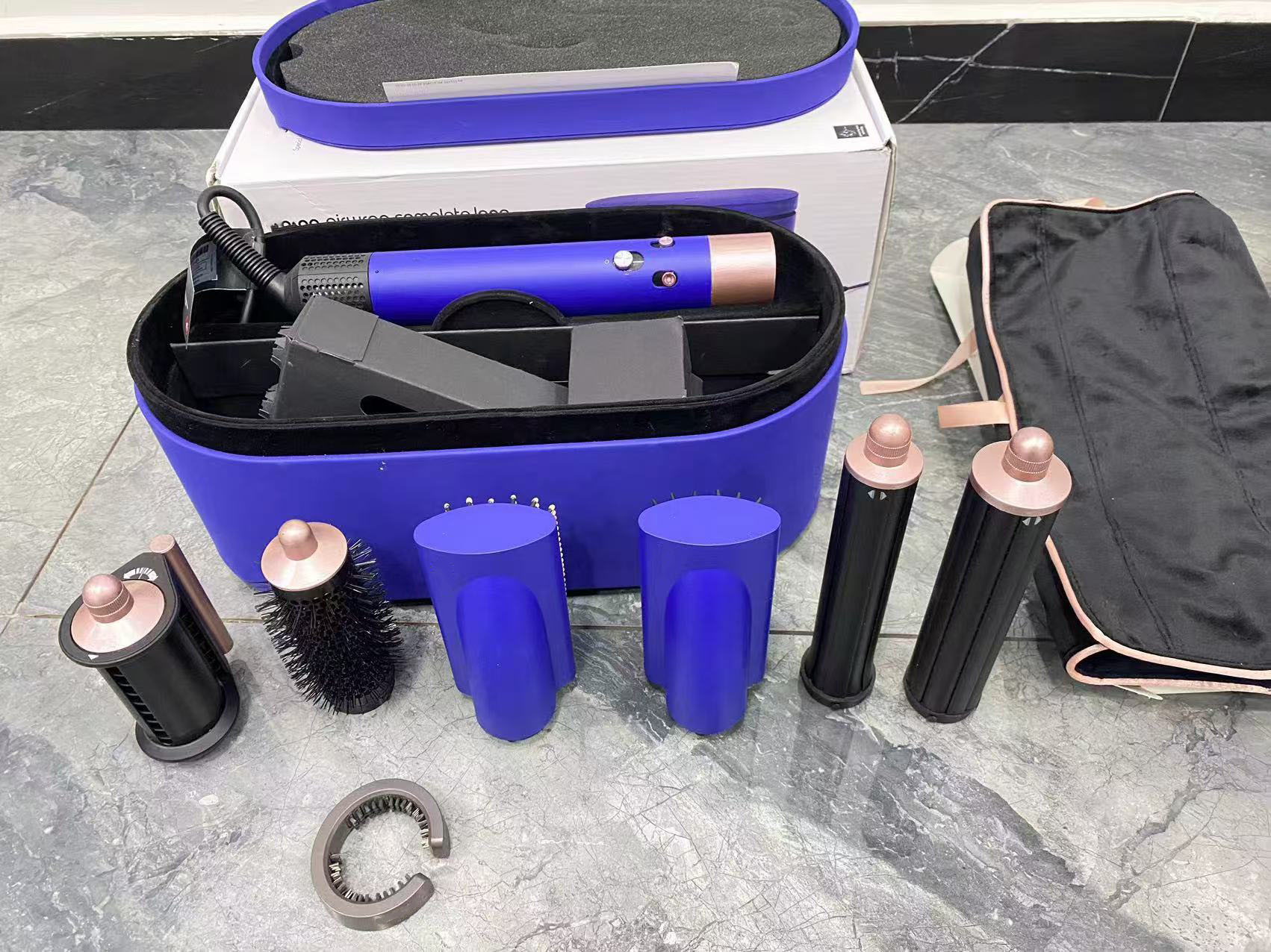 Multifunctional Curler Negative ion Hairdryer Professional Adjustable Temperature Tool Unisex Hair Curlers 7-in-1 with box