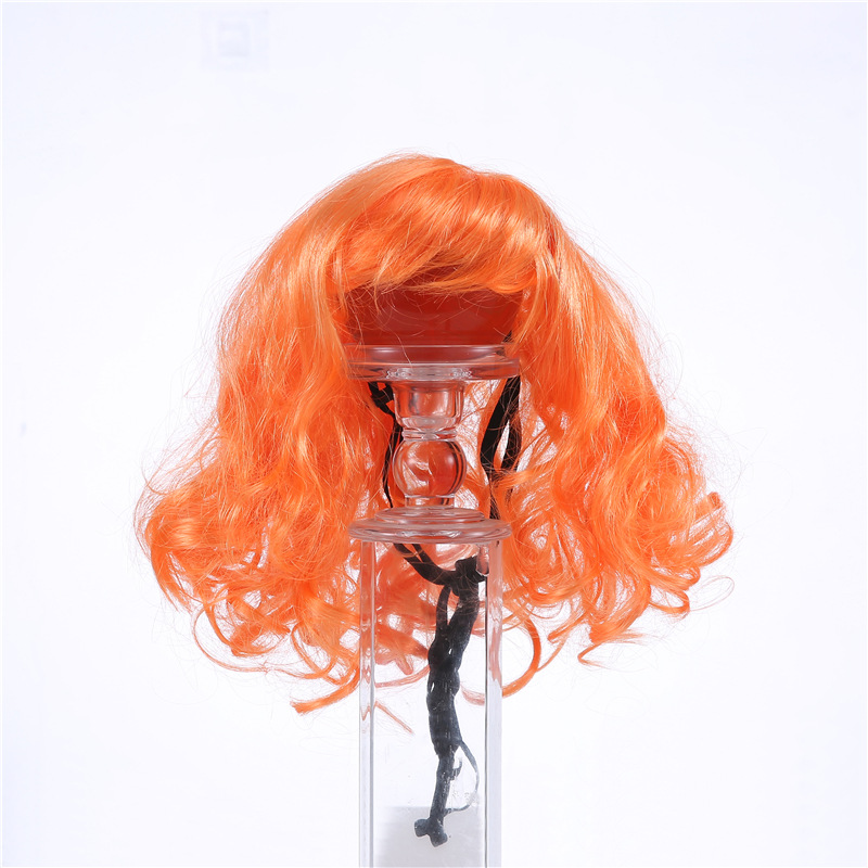 Funny pet wig headwear cross dressing dog curly hair cospla props supplies christmas orange gold head accessories Festival dress up cute 11 4lt
