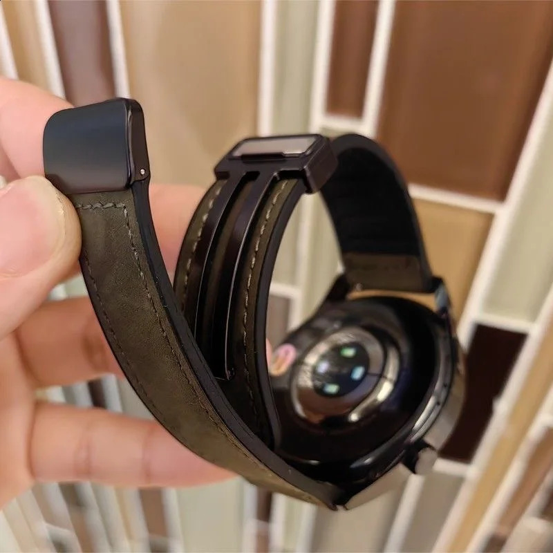 Leather Silicone Strap For Xiaomi Watch 2 Pro S4 S3 S2 S1 Active 22mm Magnetic Band Mi Color Miwatch 241105