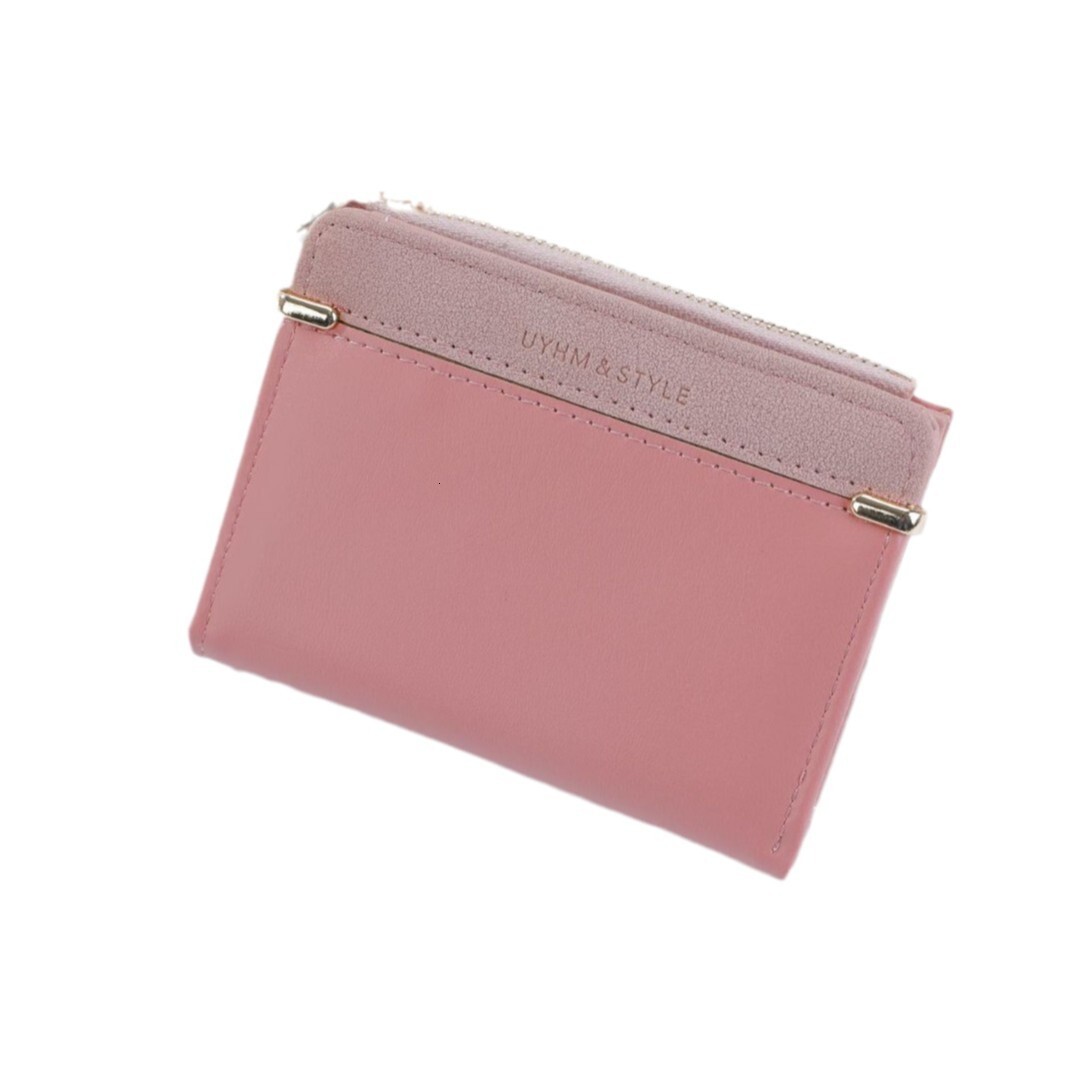 New Fashion Short Women's Zipper Wallet Korean Version Simple and Versatile Student Wallet Women's Wallet Clip Bag