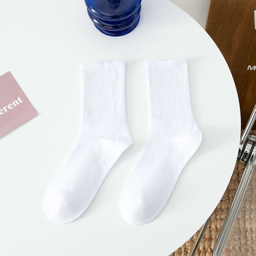 shanshi men socks High tube solid men's and women's macaron color long street fashion ins style sports cotton socks skateboard socks