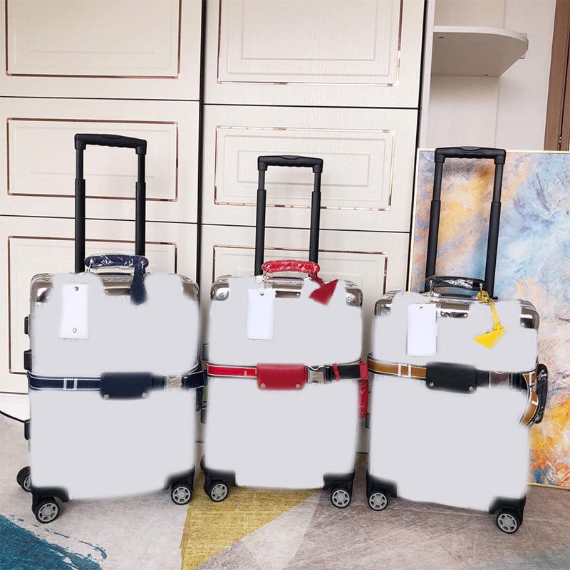Suitcase designer luggage Boarding valise handle with universal wheels aluminum alloy Carry on Versatile travel and business trolley case