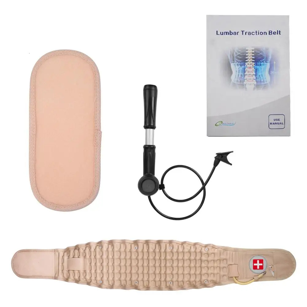 Back decompression lumbar support belt lumbar air traction bracket spinal back relief belt back pain release massager 241104CJ