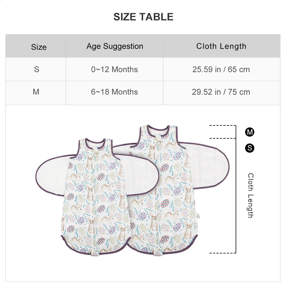 Baby sleeping bag wearable blanket born swallow packaging bag Takasawa bamboo cotton spring 1 Tog sleep bag replaceable diaper 0-24M 241105