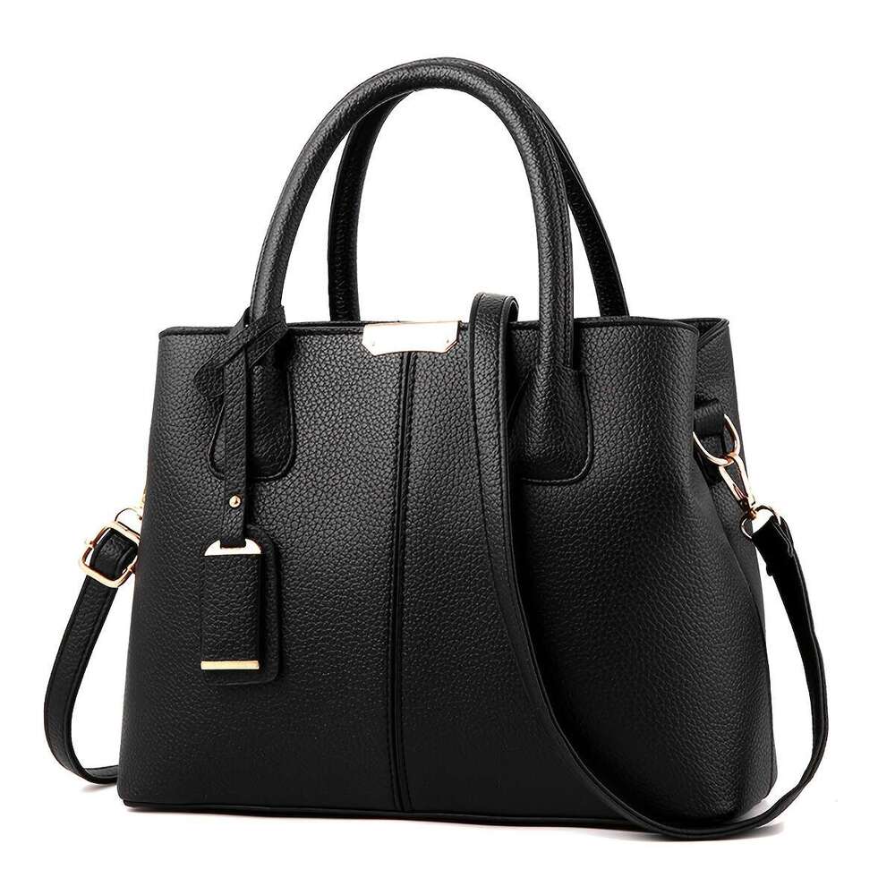 2025 new European and American foreign trade women lychee pattern fashion handbag shoulder oblique span bag