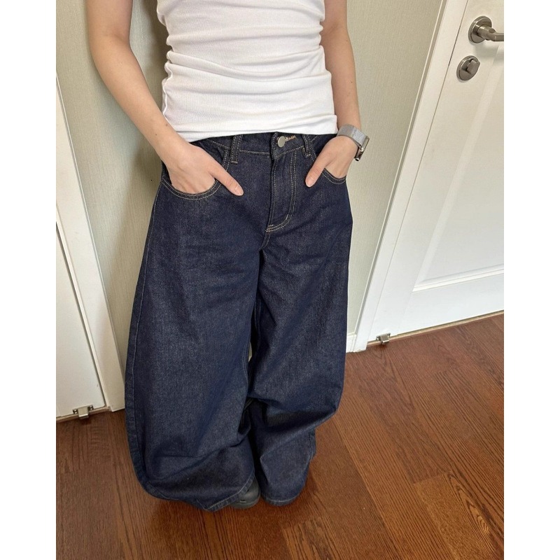 QWEEK Y2k Oversized Jeans Woman Streetwear Vintage Baggy Haruku Denim Pants Korean Fashion Spring Grunge Trousers Aesthetic