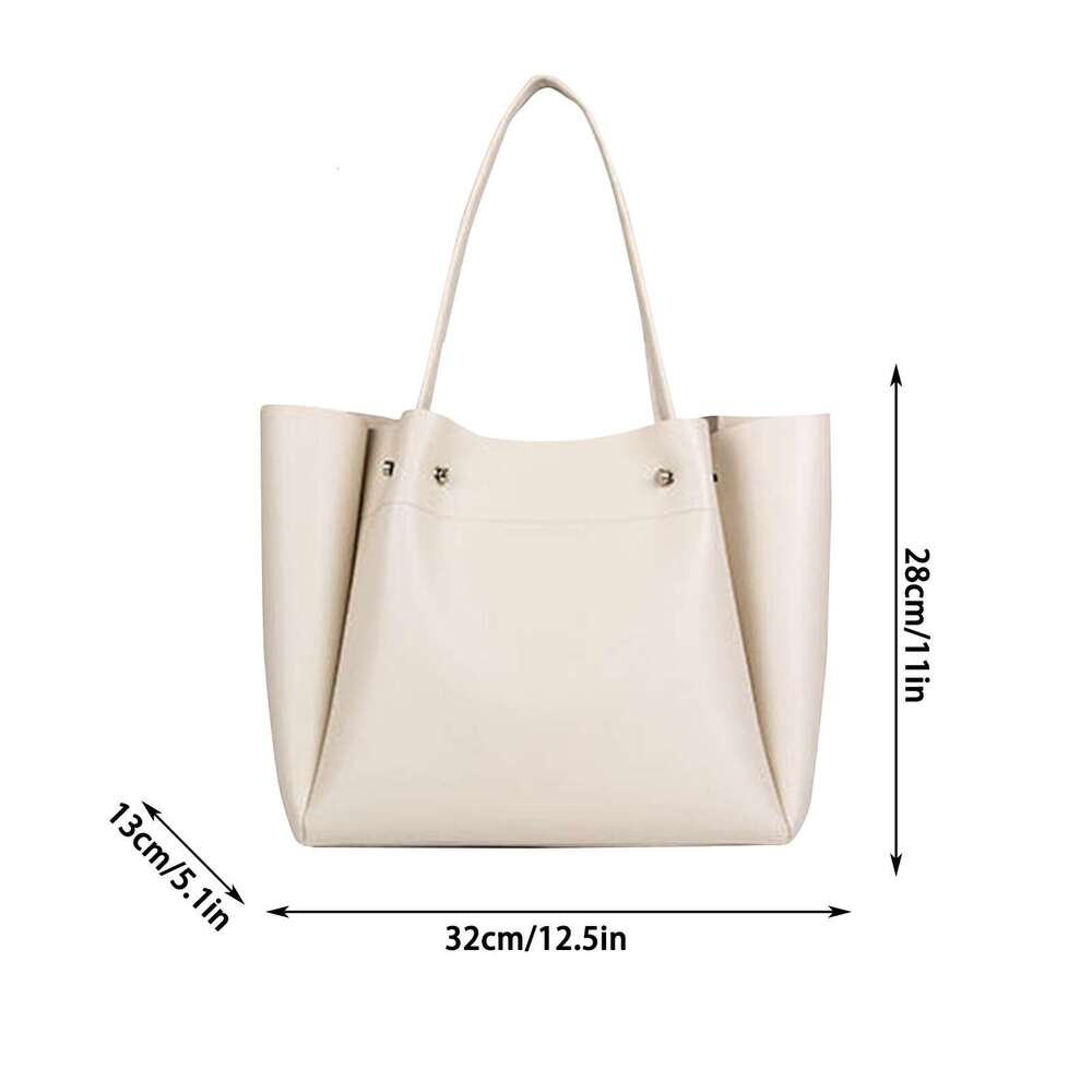 Fashionable High-Capacity Soft Leather Backpack, Portable Minimalist Commuting Bag, Single Shoulder Shopping Bag 2025 New