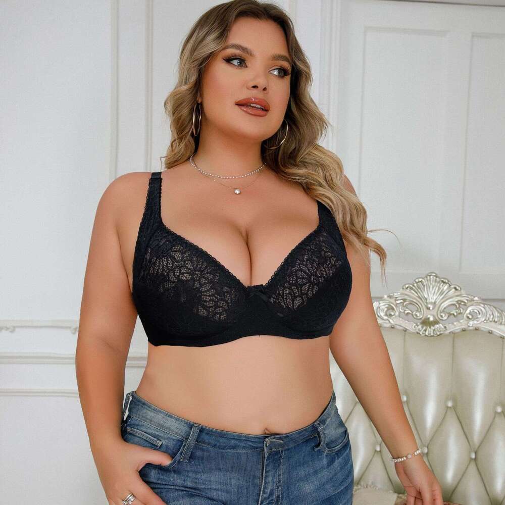 shanshi bra set Large size lingerie sexy lace gathered bra women's large bra new product
