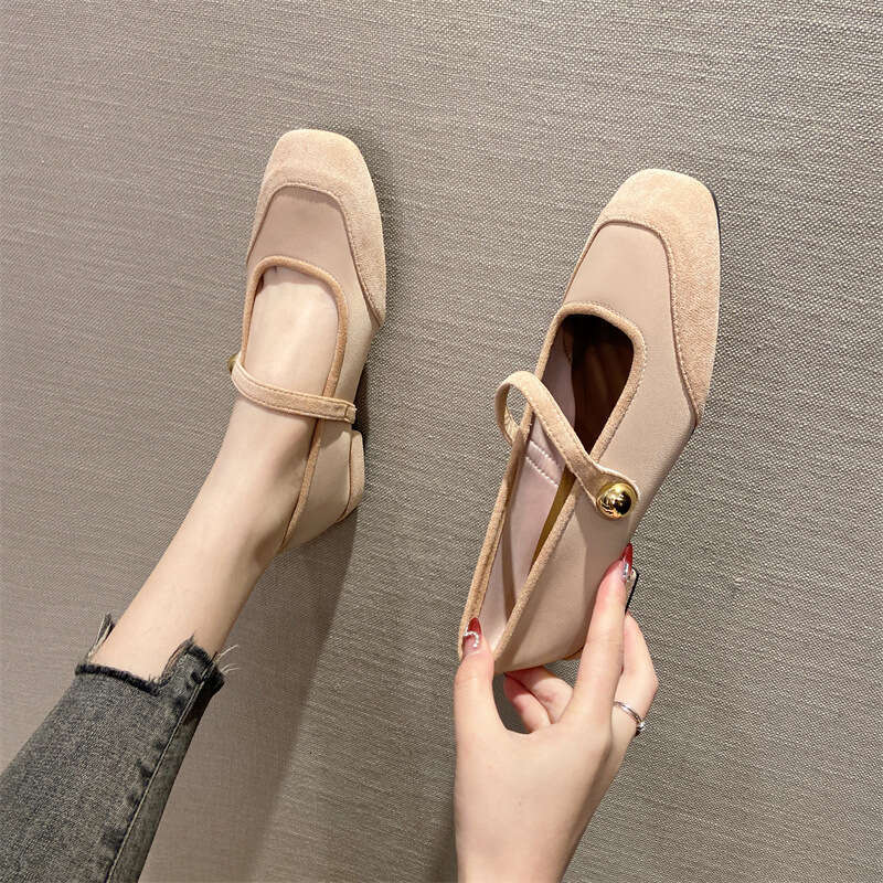 Gentle A Single Shoe, Spring New Style French Versatile Mary Jane Women's Shoes, Evening Shoes With Skirt