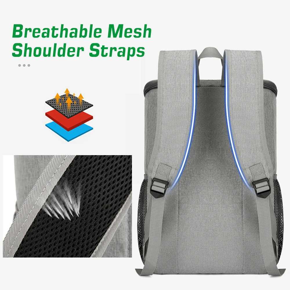 30l Cooler Backpack Leakproof Insulated Lunch Bag Picnic Food Insulation Cooler Bag for Outdoor Camping Hiking Picnics Beach 241105