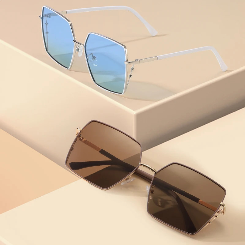 Women Polarized Sunglasses Metal Anti UV Sun Glasses Polygon Eyeglasses Frames Beach Fishing Travel Men Visor Eyewear Fashion 241105
