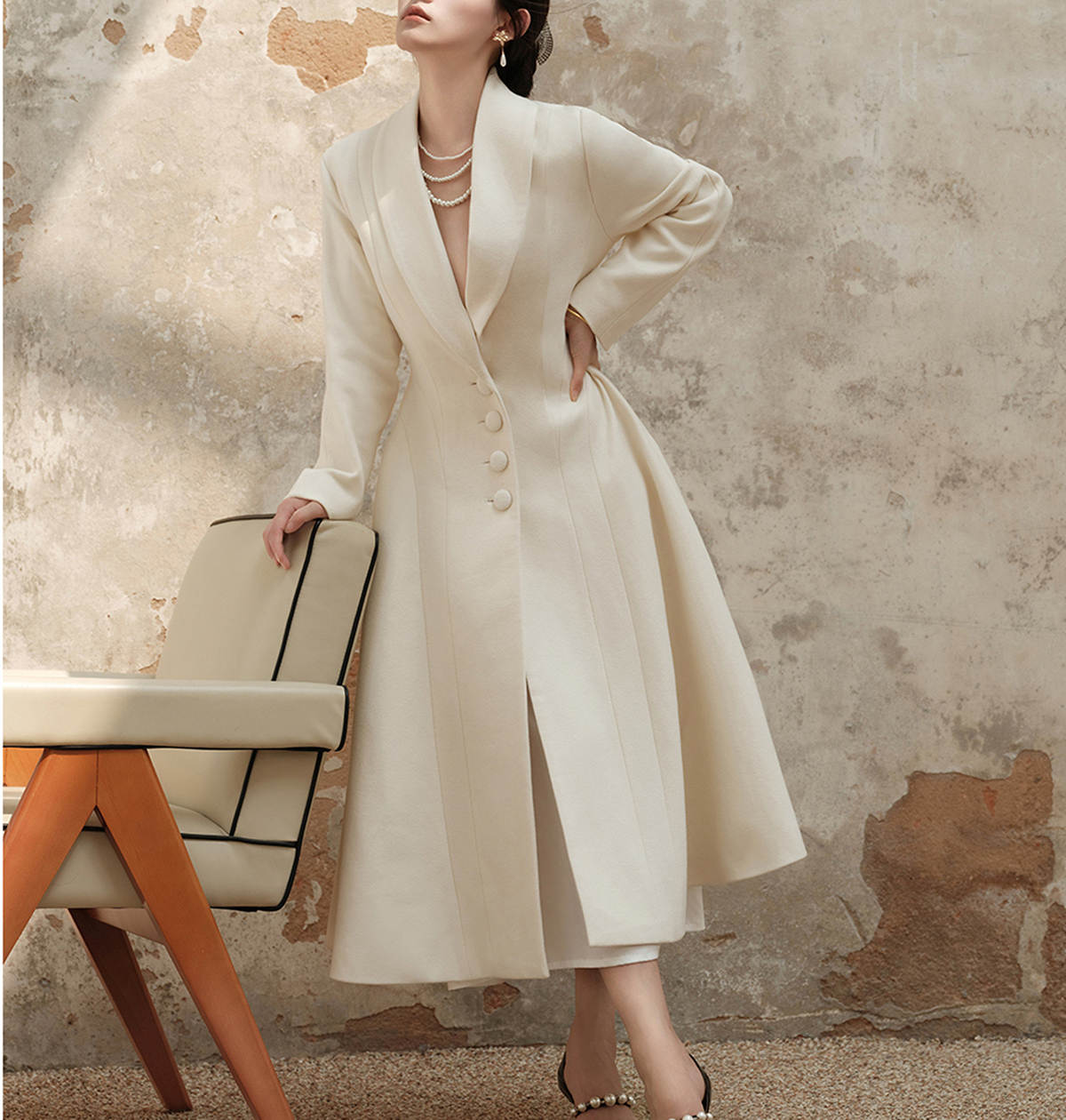 Beige Tweed Women Blazer Dress Customized Prom Evening Guest Formal Wear Custom Made Jacket Plus Size One Coat