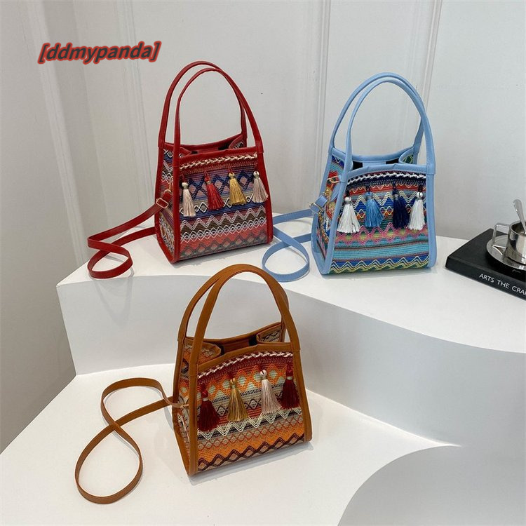 New ethnic style fashion women's handbag, trendy niche design, crossbody bag, tassel French stick bag #15 ddmypanda