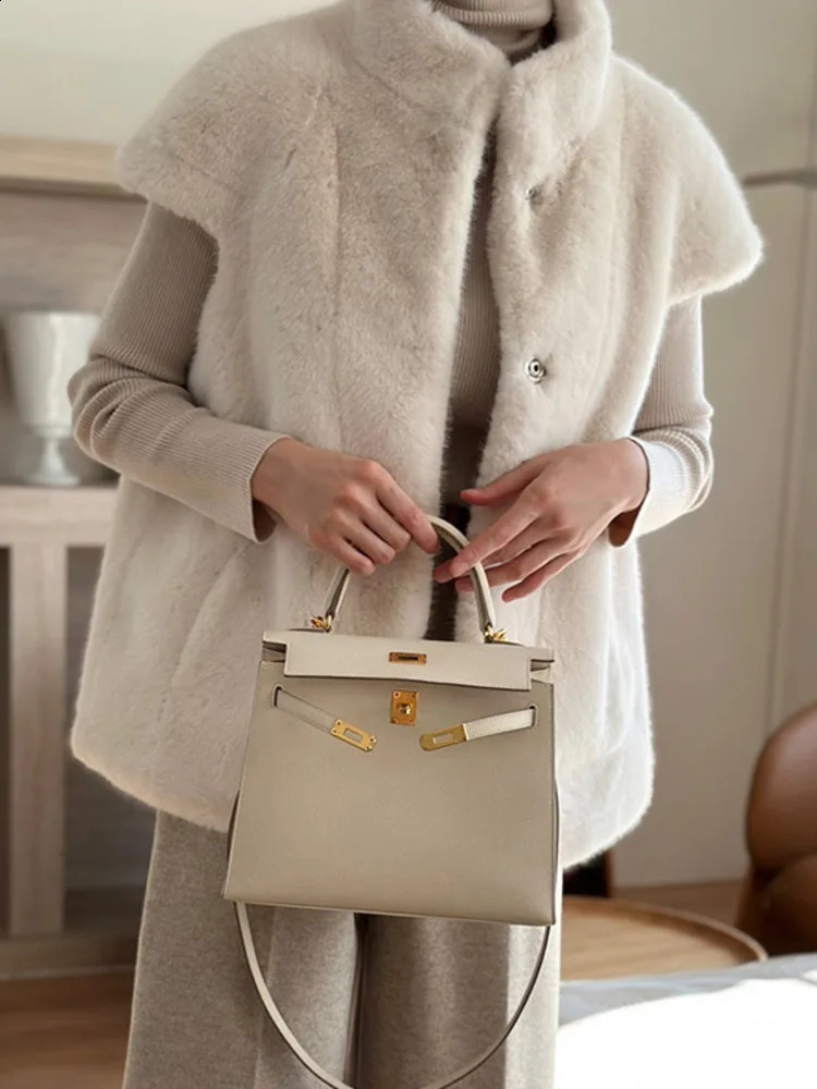 Home>Products>Sleeveless single chest mink vest>Fully matched womens winter thick waistband> autumn jacket 6O2502 241105