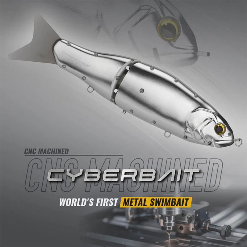 Gomexus Cyberbait 240 Metal Glide Bait with Lip Tails Aluminum Swimbait Fishing Lure 241105