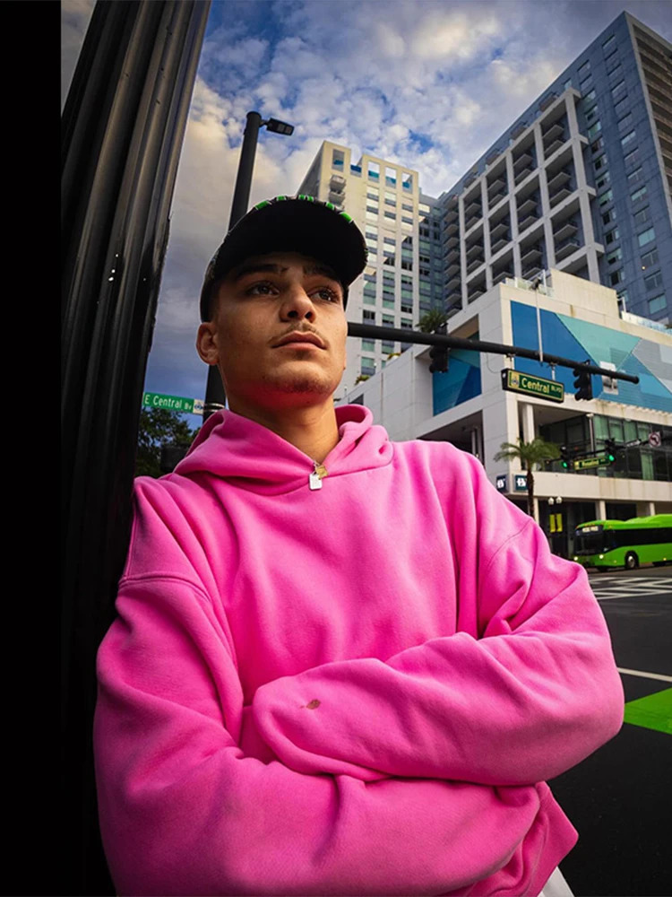 Solid Loose Mens Hoodies Autumn Street Fashion Long Sleeve Oversized Hooded Pullover 2024 Casual Male Pocket Hoodie Sweatshirt 241104