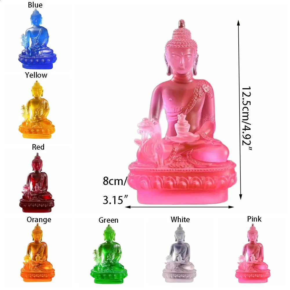 Resin Craft Medicine Buddha Statue Thai-style Zen Ornaments Resin Buddha Crafts Handmade Pharmacist Buddhist Sculpture 241105