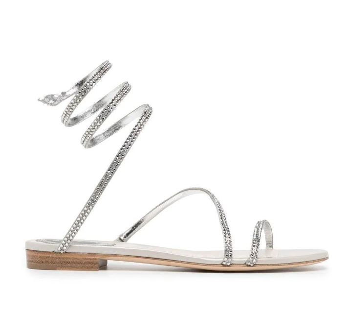 Luxury Designer Sandals Shoes Walking Flats Gladiator Elegant Brands Cleo Women Comfort Renes Spiral Ankle Strap Lady Sexy 35-43