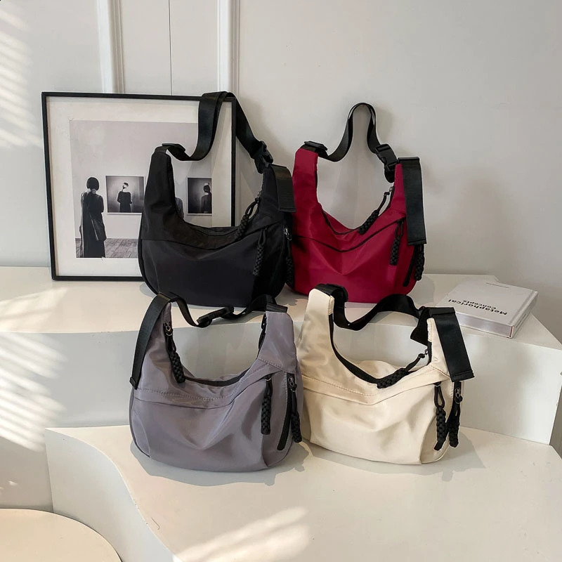 Nylon Zipper Womens Cross Body Bag Casual Edition Youth Fashion Womens Shoulder Bag Bolsas Para Mujeres 241105