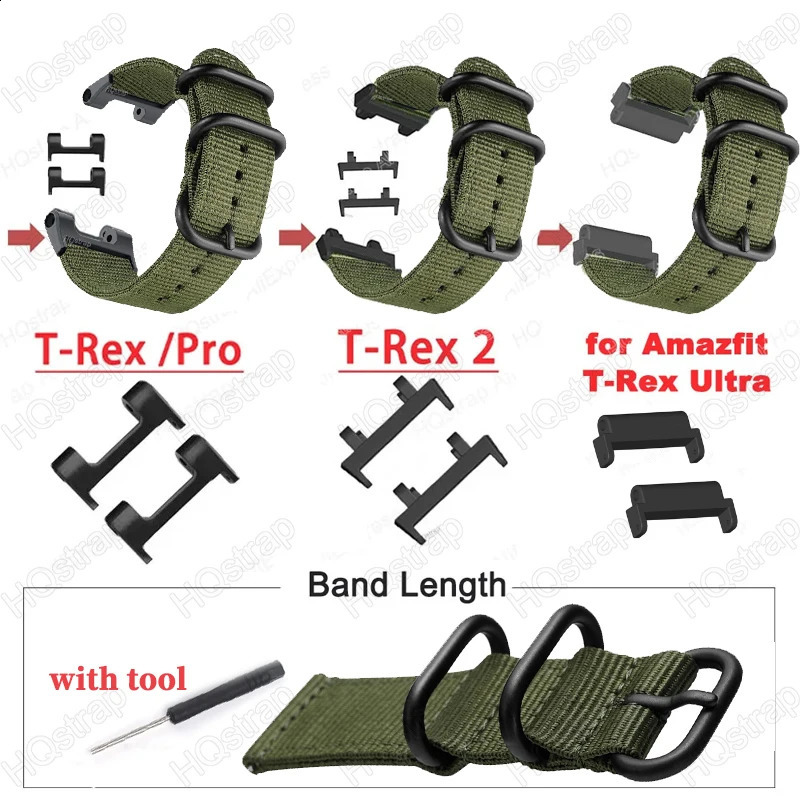 Nylon Band for Huami Amazfit Trex 2 pro Watch Strap Ultra Sport Belt Smartwatch Bracelet Accessories 241105