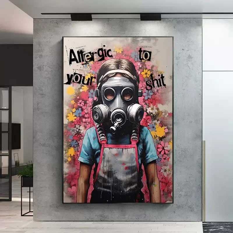 Banksy Graffiti Boy Girl with Balloon on Canvas Posters Prints Street Wall Art Painting for Living Room Home Decor CuadrosXJ241104