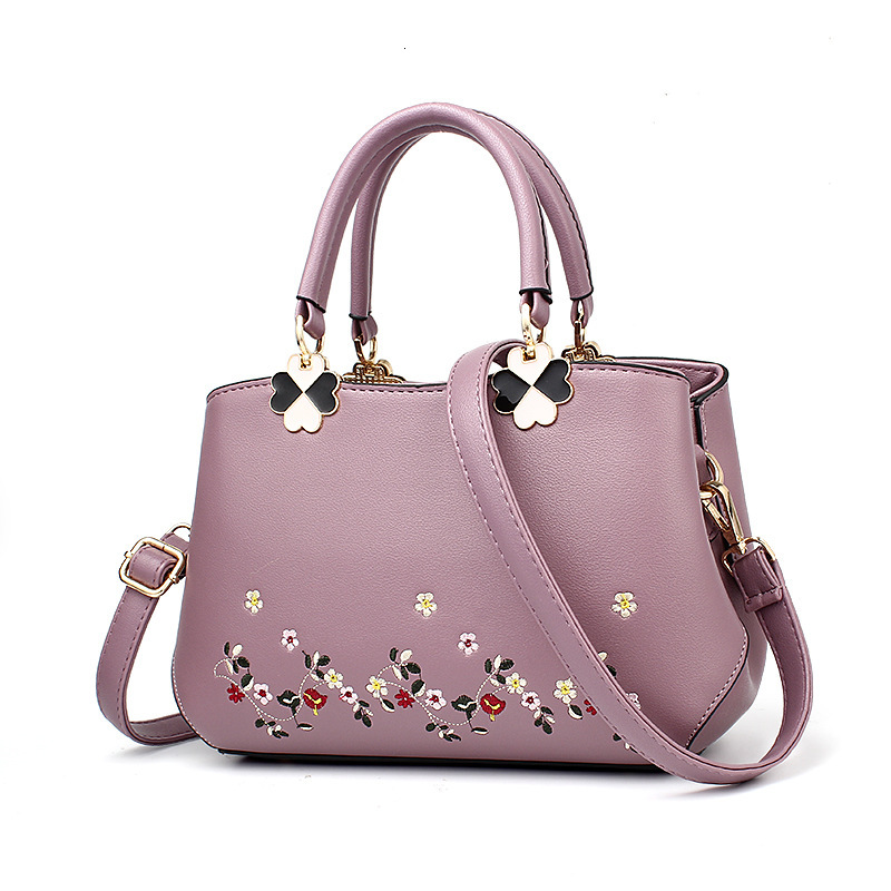 Designer's new fashionable embroidered shoulder bag PU women's bag fashion bag