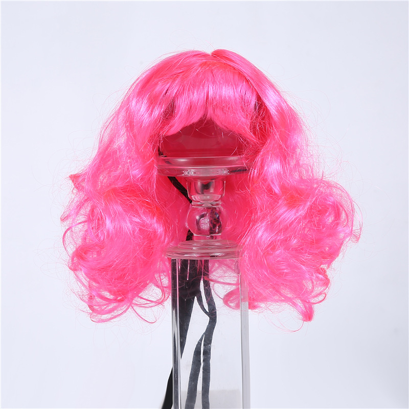 Funny pet wig headwear cross dressing dog curly hair cospla props supplies christmas orange gold head accessories Festival dress up cute 11 4lt