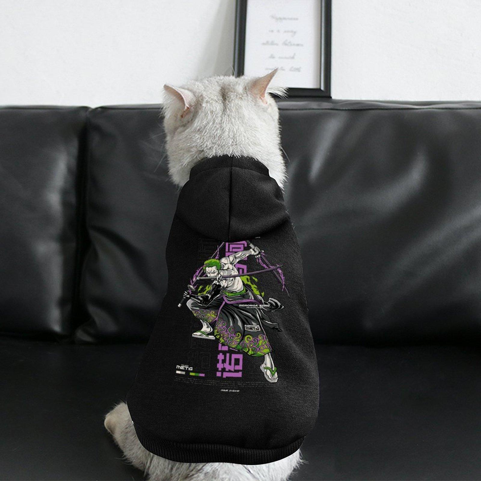 Brand Pet Hooded Sweatshirt Pet Sleeve Street Hip Hop Dog's Hooded Sweatshirt Anime Print Micro Elastic Fabrics TOP Quality Clothes Hoodie