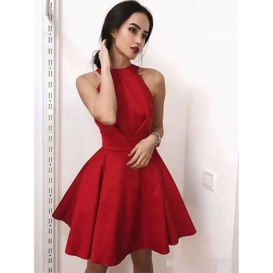 Red Satin Sexy Hollow Black Homecoming Dresses Back Short Mini Newest Tail Party Wear Formal Prom Evening Gowns Custom Made