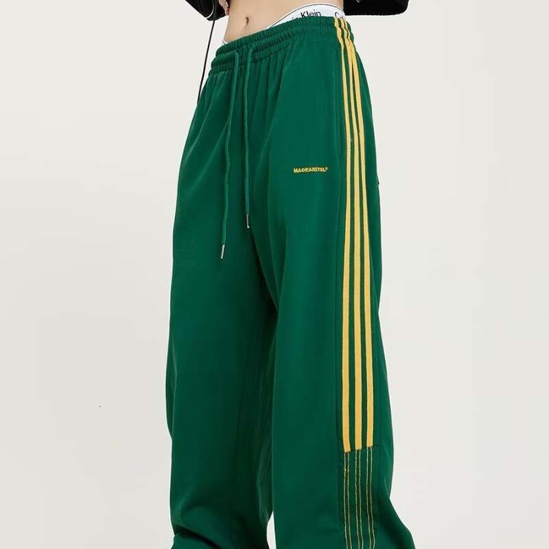 shanshi three stripes pants Three bar sports women in spring and autumn thin fit loose fitting tied casual for students cropped harem pants small leg 