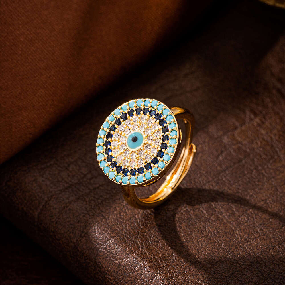 New Colored Zircon Eye Bangle Palace for Women Style Dubai Bridal Wedding AccessoriesOpen Bracelet