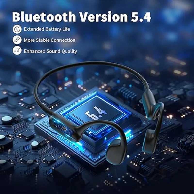 Headset Bone Conduction Earphone Swimming Wireless set IPX8 Waterproof Sport set 5.4 HIFI Sound Earbuds Z241105